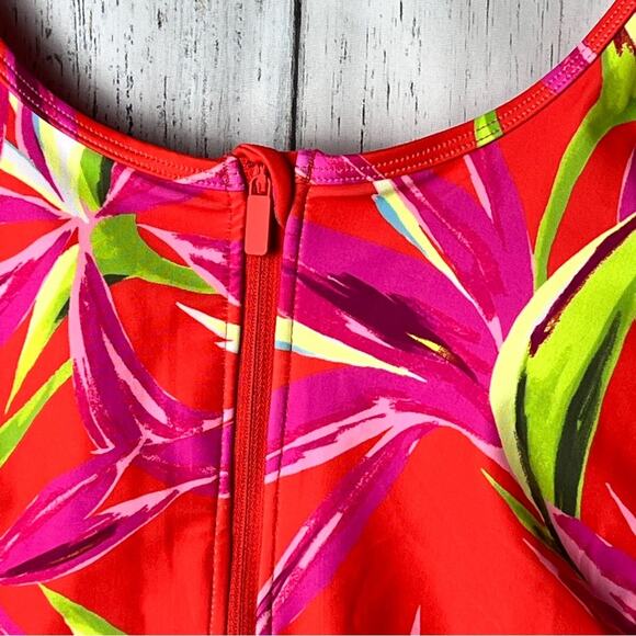 Old Navy Women's Summer Seasonal  Quarter Zip Floral One Piece Swimsuit Sz S - Picture 8 of 15